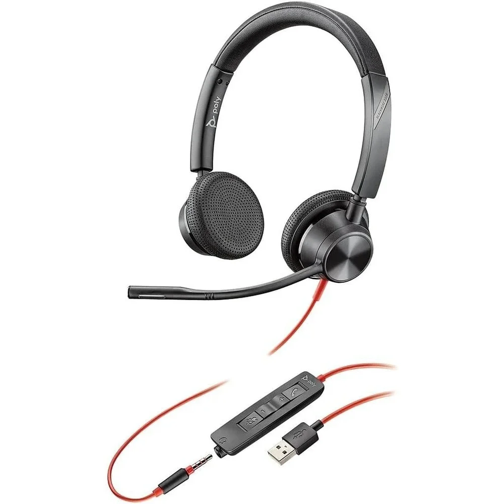 Poly Studio P5 1080p Webcam Blackwire 3325 USB-A Stereo Headset Kit